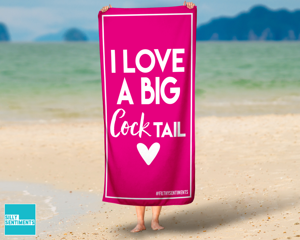 I Love A Big Cocktail Beach Towel #1 image